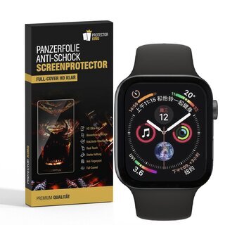 2x Panzerfolie fr Apple Watch 4/ 5/ 6 40mm FULL CURVED Displayschutz Schutzfolie HD KLAR ANTI-SHOCK/ ANTI-KRATZ/ ANTI-BRUCH/ ANTI-SCHMUTZ