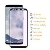 6x 9H Hartglas für Samsung Galaxy S8 Plus FULL CURVED Schutzglas Schutzfolie SW KLAR Panzerglas Panzerfolie Displayglas Tempered Glasfolie Sicherheitsglas Echtglas