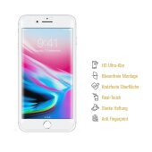 3x Hydrogel-Glass für iPhone 8 Selbstheilend für Micro Kratzer 3D KLAR Panzerfolie Displayschutz Schutzfolie Screen-Protector