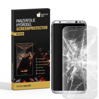 3x Hydrogel-Glass für Samsung Galaxy S8 Selbstheilend für Micro Kratzer 3D KLAR Panzerfolie Displayschutz Schutzfolie Screen-Protector