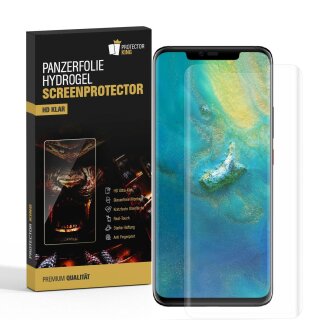 2x Hydrogel-Glass für Huawei Mate 20 Pro Selbstheilend für Micro Kratzer 3D KLAR Panzerfolie Displayschutz Schutzfolie Screen-Protector