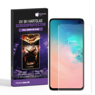 2x UV-Liquid 9H Panzerglas für Samsung Galaxy S10 3D KLAR echtes Tempered Panzerhartglas Schutzglas Displayschutz Panzerfolie Schutzfolie Screen Protector