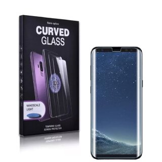 1x UV-Liquid 9H Panzerglas für Samsung Galaxy S8 3D KLAR echtes Tempered Panzerhartglas Schutzglas Displayschutz Panzerfolie Schutzfolie Screen Protector