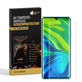 2x 9H Hartglas für Xiaomi Mi Note 10 FULL CURVED Displayschutz Panzerfolie Schutzfolie Panzerglas Schutzglas Displayglas Tempered Glasfolie Sicherheitsglas Echtglas
