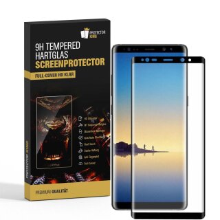 1x 9H Hartglas für Samsung Galaxy Note 8 FULL CURVED Schutzglas Schutzfolie Displayschutz Panzerfolie KLAR Panzerglas Tempered echtes Displayglas Glasfolie