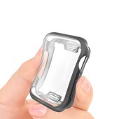 Schutzhülle für Apple Watch 4/ 5/ 6/ 2020/ 2023/ SE 40 mm Case Cover Bumper Displayschutz Hülle Tasche Schwarz
