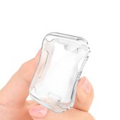 Schutzhülle für Apple Watch 4/ 5/ 6/ 2020/ 2023/ SE 40 mm Case Cover Bumper Displayschutz Hülle Tasche Silber