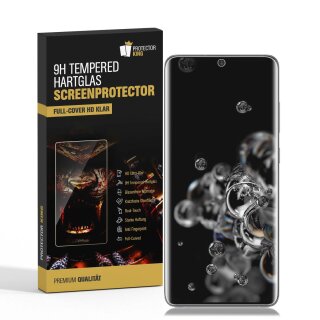2x 9H Hartglas für Samsung Galaxy S20 Ultra FULL CURVED Schutzfolie Schutzglas Klar Displayschutz Panzerfolie Displayglas Tempered Glasfolie Panzerglas Sicherheitsglas Echtglas