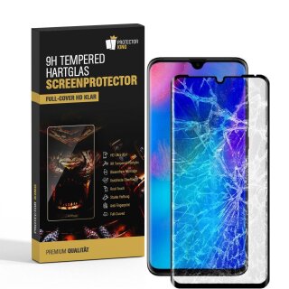 6x 9H Hartglas für Huawei P30 Lite FULL COVER Panzerfolie Displayschutz KLAR SW Panzerglas Schutzglas Schutzfolie