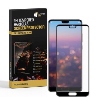6x 9H Panzerglas für Huawei P20 FULL COVER Displayschutz Schutzglas Hartglas Schutzfolie Panzerfolie KLAR Tempered echtes Displayglas Glasfolie Displayfolie Folie Transparent