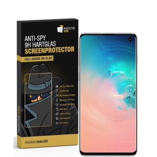 2x Blickschutz 9H Panzerhartglas für Samsung Galaxy S10 FULL CURVED ANTI-SPY Privacy Displayschutz Panzerfolie Schutzfolie Schutzglas echtes Tempered Panzerglas Screen Protector