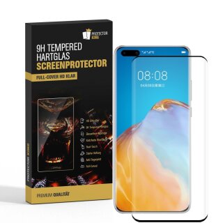 4x 9H Panzerglas für Huawei P40 Pro FULL CURVED Displayschutz Schutzglas Panzerfolie Schutzfolie Displayglas Hartglas echtes Tempered Sicherheitsglas Glasfolie