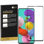 4x 9H Hartglas für Samsung Galaxy A51 FULL COVER Panzerfolie Displayschutz KLAR SW Panzerglas Schutzglas Schutzfolie