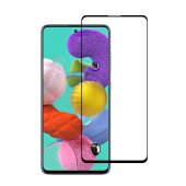 6x 9H Hartglas für Samsung Galaxy A51 FULL COVER Panzerfolie Displayschutz KLAR SW Panzerglas Schutzglas Schutzfolie