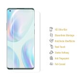 3x Panzerfolie für OnePlus 8 FULL COVER PET Displayschutz Displayfolie HD KLAR