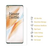 2x Panzerfolie für OnePlus 8 Pro FULL COVER PET Displayschutz Displayfolie KLAR