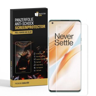 4x Panzerfolie für OnePlus 8 Pro FULL COVER PET Displayschutz Displayfolie KLAR