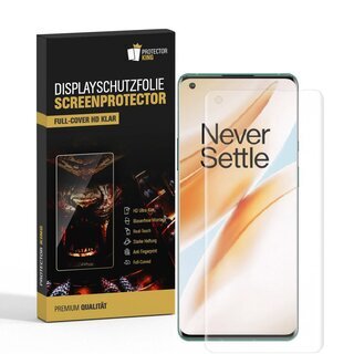 3x Displayfolie fr OnePlus 8 Pro FULL COVER Displayschutz Schutzfolie HD KLAR