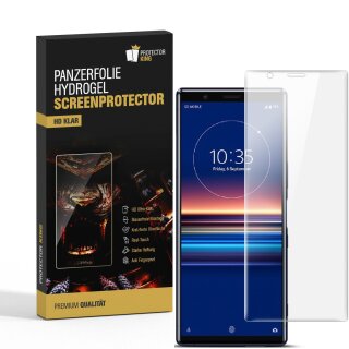 1x Hydropanzerglas für Sony Xperis 5 HD KLAR FLEXIBLER Displayschutz Schutzglas Hydrogelglas Displayglas Glasfolie Hybridschutzglas
