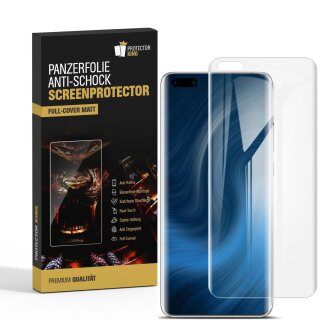 3x Panzerfolie für Huawei P40 Pro FULL COVER Displayschutzfolie ANTI-REFLEX MATT