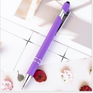 Kugelschreiber Display Touch Pen Stift für iPad iPhone Samsung Huawei Xiaomi Lila