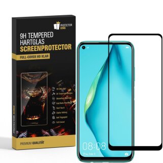 3x 9H Panzerglas für Huawei P40 Lite FULL COVER Displayschutz Panzerfolie Schutzfolie Hartglas Schutzglas Displayglas Tempered Glasfolie Sicherheitsglas Echtglas
