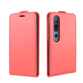Flip Case Handyhlle fr Xiaomi Mi 10 Vertikal Schutzhlle Tasche Cover Rot Bumper Smartphone Kartensteckplatz-Kreditkarte-Geldscheine EC-Karte Bank-Karte