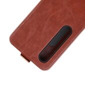 Flip Case Handyhülle für Xiaomi Mi 10 Vertikal Schutzhülle Tasche Cover Braun Bumper Smartphone Kartensteckplatz-Kreditkarte-Geldscheine EC-Karte Bank-Karte