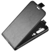 Flip Case Handyhülle für Xiaomi Mi Note 10 Vertikal Schutzhülle Tasche Cover Schwarz Bumper Smartphone Kartensteckplatz-Kreditkarte-Geldscheine EC-Karte Bank-Karte