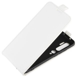 Flip Case Handyhlle fr Xiaomi Mi Note 10 Pro Vertikal Schutzhlle Tasche Cover Wei Bumper Smartphone Kartensteckplatz-Kreditkarte-Geldscheine EC-Karte Bank-Karte