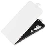 Flip Case Handyhülle für Xiaomi Mi Note 10 Pro Vertikal Schutzhülle Tasche Cover Weiß Bumper Smartphone Kartensteckplatz-Kreditkarte-Geldscheine EC-Karte Bank-Karte