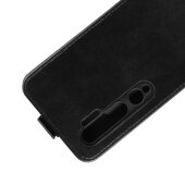Flip Case Handyhülle für Xiaomi Mi Note 10 Pro Vertikal Schutzhülle Tasche Cover Schwarz Bumper Smartphone Kartensteckplatz-Kreditkarte-Geldscheine EC-Karte Bank-Karte