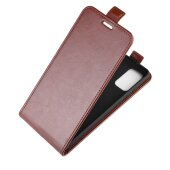 Flip Case Handyhülle für Samsung Galaxy S20 Vertikal Schutzhülle Tasche Cover Braun Bumper Smartphone Kartensteckplatz-Kreditkarte-Geldscheine EC-Karte Bank-Karte