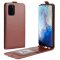 Flip Case Handyhülle für Samsung Galaxy S20 Vertikal Schutzhülle Tasche Cover Braun Bumper Smartphone Kartensteckplatz-Kreditkarte-Geldscheine EC-Karte Bank-Karte