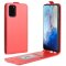 Flip Case Handyhülle für Samsung Galaxy S20 Vertikal Schutzhülle Tasche Cover Rot Bumper Smartphone Kartensteckplatz-Kreditkarte-Geldscheine EC-Karte Bank-Karte