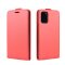 Flip Case Handyhülle für Samsung Galaxy S20 Vertikal Schutzhülle Tasche Cover Rot Bumper Smartphone Kartensteckplatz-Kreditkarte-Geldscheine EC-Karte Bank-Karte