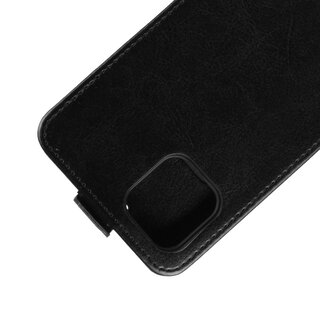 Flip Case Handyhlle fr iPhone 11 Vertikal Schutzhlle Tasche Cover Schwarz Bumper Smartphone Kartensteckplatz-Kreditkarte-Geldscheine EC-Karte Bank-Karte