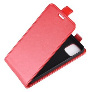 Flip Case Handyhlle fr iPhone 11 Vertikal Schutzhlle Tasche Cover Rot Bumper Smartphone Kartensteckplatz-Kreditkarte-Geldscheine EC-Karte Bank-Karte