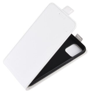 Flip Case Handyhülle für iPhone 11 Vertikal Schutzhülle Tasche Cover Weiß Bumper Smartphone Kartensteckplatz-Kreditkarte-Geldscheine EC-Karte Bank-Karte