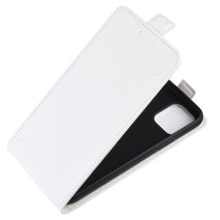 Flip Case Handyhlle fr iPhone 11 Pro Vertikal Schutzhlle Tasche Cover Wei Bumper Smartphone Kartensteckplatz-Kreditkarte-Geldscheine EC-Karte Bank-Karte
