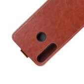 Flip Case Handyhülle für Huawei P40 Lite E Vertikal Schutzhülle Tasche Cover Braun Bumper Smartphone Kartensteckplatz-Kreditkarte-Geldscheine EC-Karte Bank-Karte