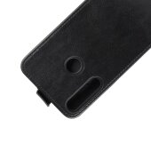 Flip Case Handyhülle für Huawei P40 Lite E Vertikal Schutzhülle Tasche Cover Schwarz Bumper Smartphone Kartensteckplatz-Kreditkarte-Geldscheine EC-Karte Bank-Karte
