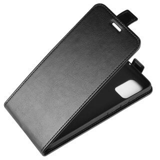 Flip Case Handyhlle fr Samsung Galaxy A51 Vertikal Schutzhlle Tasche Cover Schwarz Bumper Smartphone Kartensteckplatz-Kreditkarte-Geldscheine EC-Karte Bank-Karte