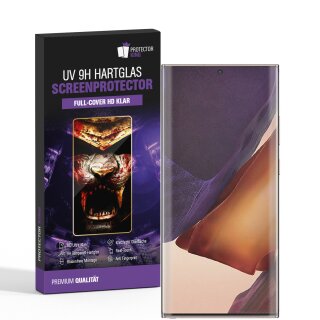 2x UV-Liquid 9H Panzerglas für Samsung Galaxy Note 20 3D KLAR echtes Tempered Panzerhartglas Schutzglas Displayschutz Panzerfolie Schutzfolie Screen Protector