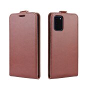 Flip Case Handyhülle für Samsung Galaxy S20 Ultra Vertikal Schutzhülle Tasche Cover Braun Bumper Smartphone Kartensteckplatz-Kreditkarte-Geldscheine EC-Karte Bank-Karte