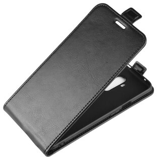 Flip Case Handyhlle fr OnePlus 7 Pro Vertikal Schutzhlle Tasche Cover Schwarz Bumper Smartphone Kartensteckplatz-Kreditkarte-Geldscheine EC-Karte Bank-Karte