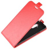 Flip Case Handyhülle für OnePlus 7 Pro Vertikal Schutzhülle Tasche Cover Rot Bumper Smartphone Kartensteckplatz-Kreditkarte-Geldscheine EC-Karte Bank-Karte