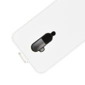 Flip Case Handyhülle für OnePlus 7 Pro Vertikal Schutzhülle Tasche Cover Weiß Bumper Smartphone Kartensteckplatz-Kreditkarte-Geldscheine EC-Karte Bank-Karte