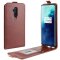 Flip Case Handyhülle für OnePlus 7 Pro Vertikal Schutzhülle Tasche Cover Braun Bumper Smartphone Kartensteckplatz-Kreditkarte-Geldscheine EC-Karte Bank-Karte