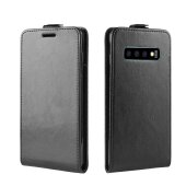 Flip Case Handyhülle für Samsung Galaxy S10 Vertikal Schutzhülle Tasche Cover Schwarz Bumper Smartphone Kartensteckplatz-Kreditkarte-Geldscheine EC-Karte Bank-Karte